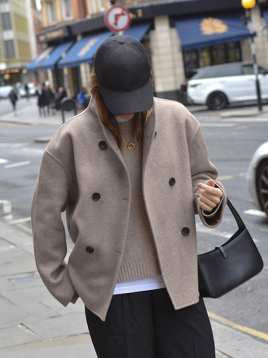Claudine – Women’s double-breasted wool coat