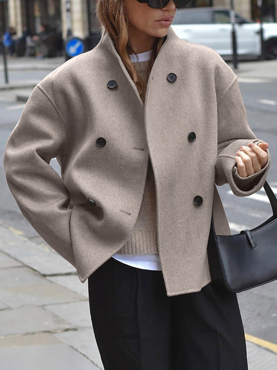 Claudine – Women’s double-breasted wool coat