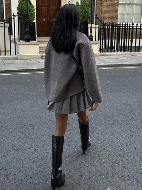 Claudine – Women’s double-breasted wool coat