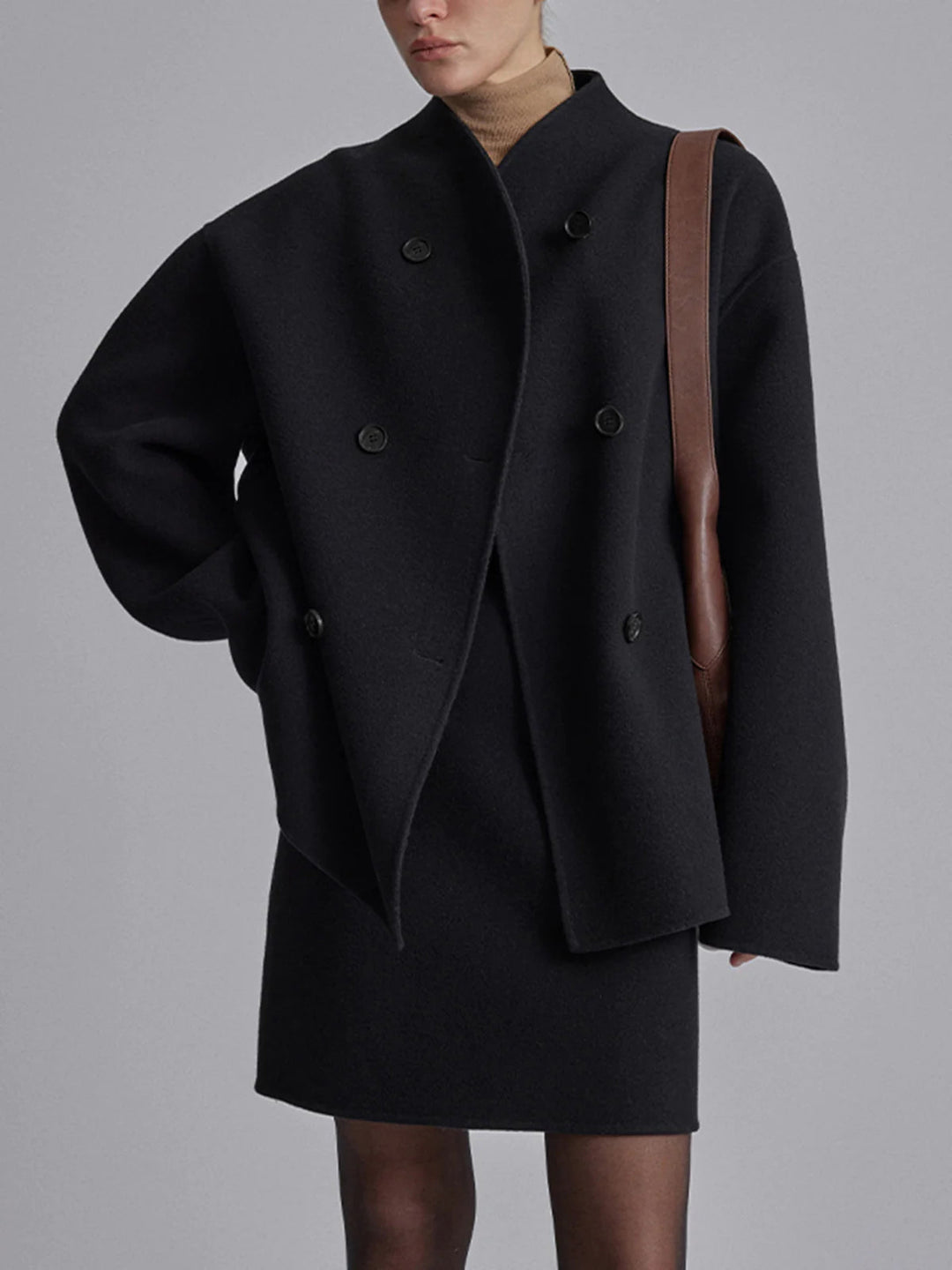 Claudine – Women’s double-breasted wool coat