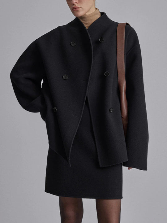 Claudine – Women’s double-breasted wool coat
