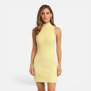 Barclay & Bloom | Women’s Mini Dress Slim Fit Sleeveless Mock Neck