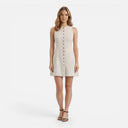 Barclay & Bloom | Women’s Striped Dress Sleeveless Button Front Slim Fit