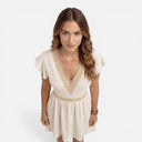 Barclay & Bloom | Women’s Summer Dress V-Neck Lightweight A-Line Lace Waist