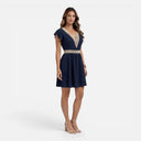 Barclay & Bloom | Women’s Summer Dress V-Neck Lightweight A-Line Lace Waist