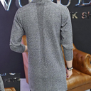 Lorenzo herenvest – open voorkant lang model gebreid