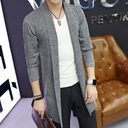 Lorenzo herenvest – open voorkant lang model gebreid