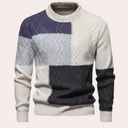 Rowan Herrenpullover – Patchwork Zopfmuster Pullover