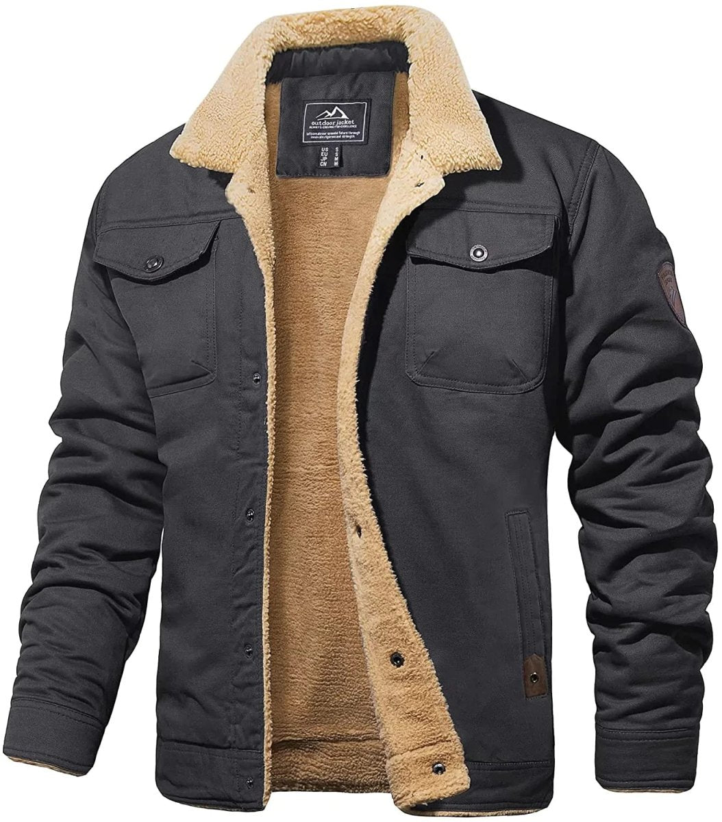 Mason heren sherpa jas – fleece gevoerde winter denim stijl jas
