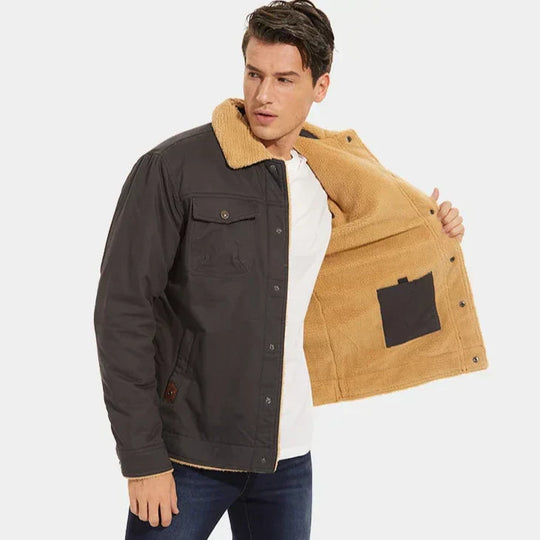 Mason heren sherpa jas – fleece gevoerde winter denim stijl jas