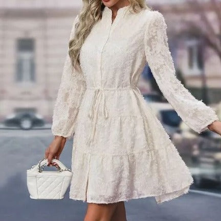 Josephine - Elegant A-Line Lace Midi Dress