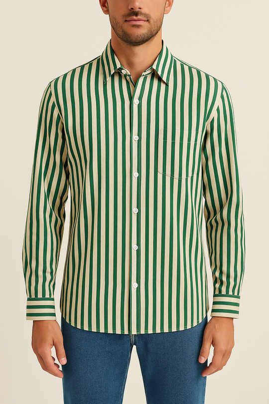 Barclay & Bloom - Men's Striped Long Sleeve Shirt