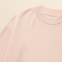 Yara - Damen rosa Rundhalsausschnitt Pullover