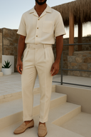 Leonardo – High Waist Pleated Trousers for Men