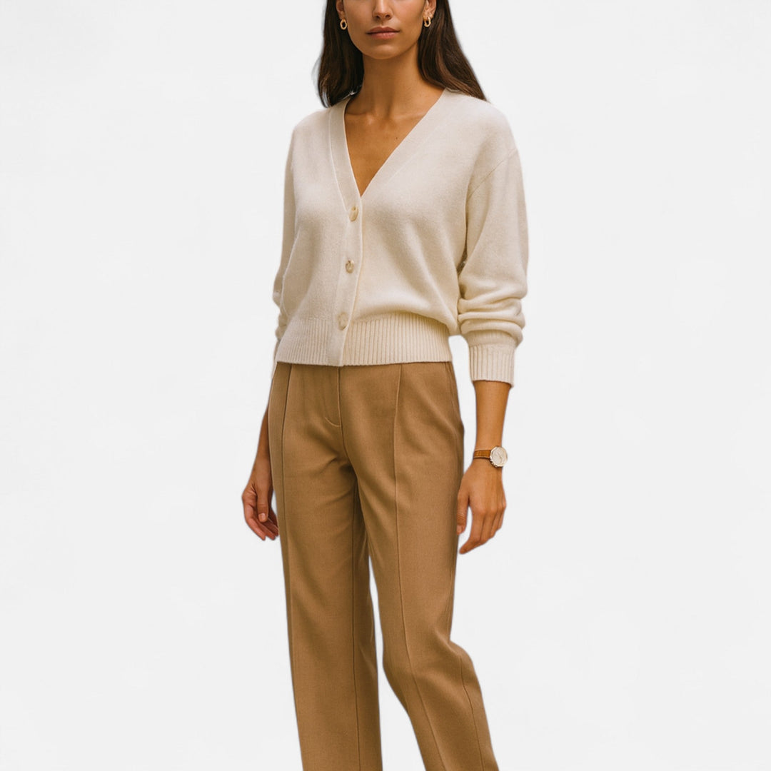 Barclay & Bloom | Women’s Knit Cardigan – Cropped Wool Blend Wrap