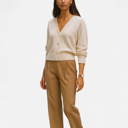 Barclay & Bloom | Women’s Knit Cardigan – Cropped Wool Blend Wrap