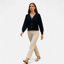 Barclay & Bloom | Women’s Knit Cardigan – Cropped Wool Blend Wrap