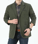 Adrian heren casual blazer – katoenen jack met knopen