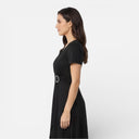 Barclay & Bloom | Damen V-Ausschnitt Midi-Kleid Hochzeitsgast Eleganter Fließender Stil