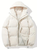 White puffer jacket on a white background