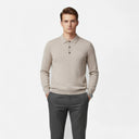 Barclay & Bloom | Herren Kaschmir Polo-Pullover mit Knopfleiste