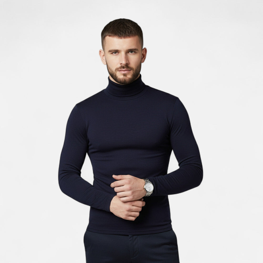 Barclay & Bloom | Men’s Turtleneck Top – Slim Fit Stretch Long Sleeve