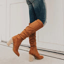 Barclay & Bloom | Women’s Knee-High Block Heel Boots – Suede-Look Long Boots