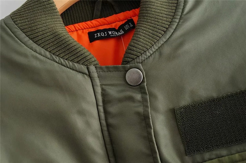 Isolde | Women's Cropped Utility Bomber Jacket