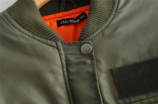 Isolde | Women's Cropped Utility Bomber Jacket
