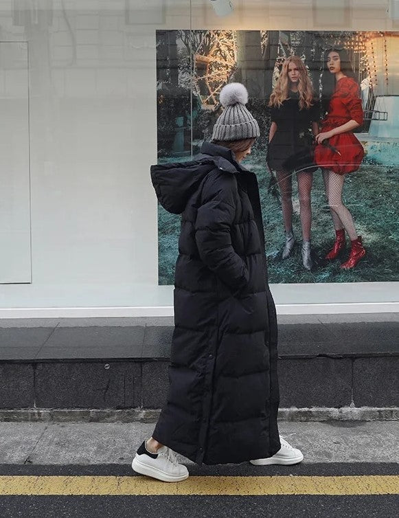 Mia Women’s Long Puffer Coat – Full Length Winter Jacket