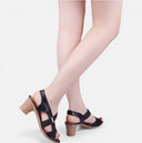 Barclay & Bloom | Women’s Supportive Leather Sandals – Mid Heel Comfort Fit