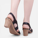 Barclay & Bloom | Women’s Supportive Leather Sandals – Mid Heel Comfort Fit