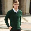 Elliot Herren Wollpullover – V-Ausschnitt Langarm