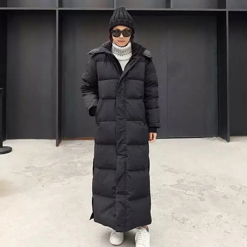 Mia Damen langer Steppmantel – Winterjacke in voller Länge