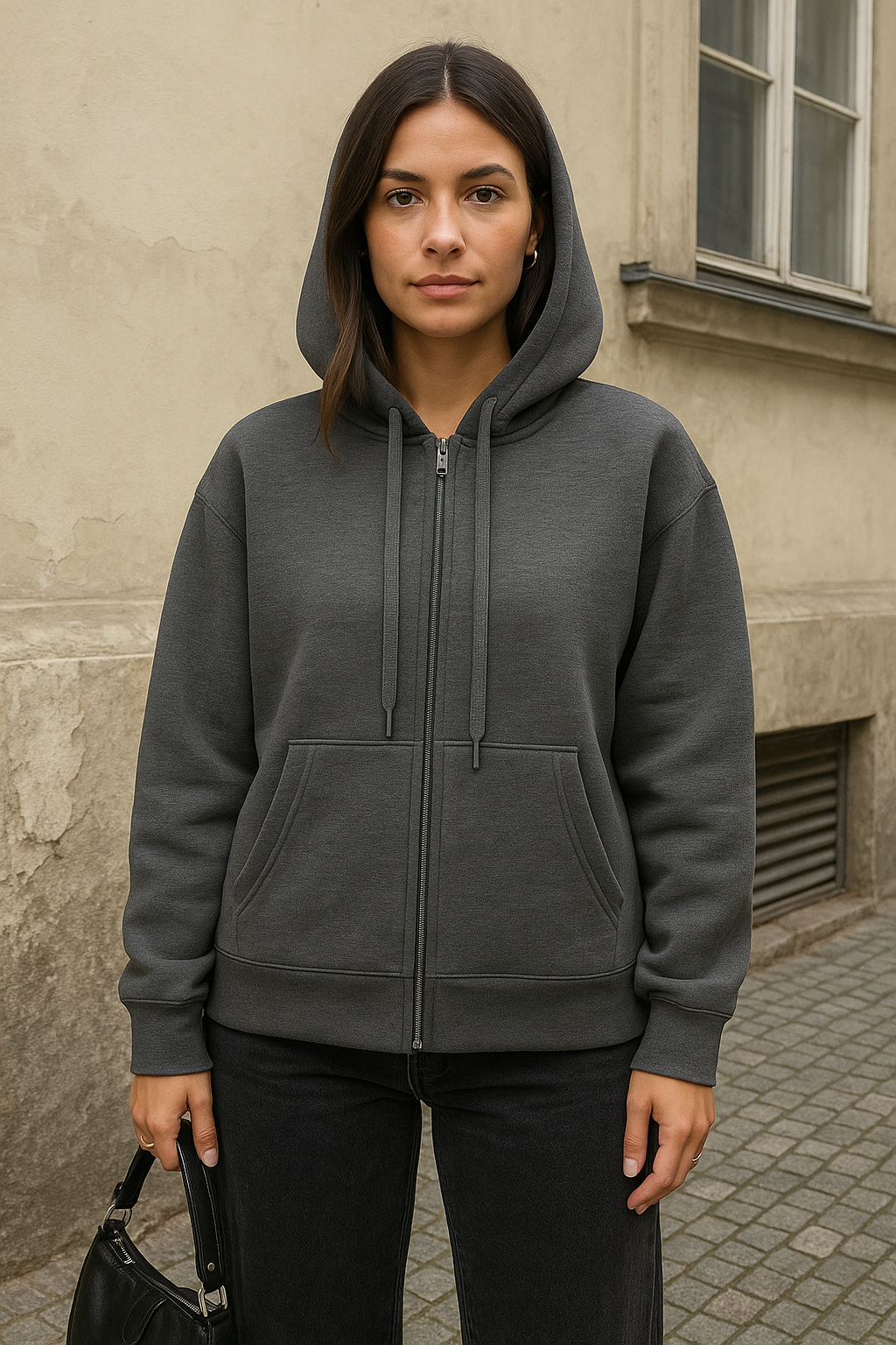 Elodie – Women’s Hooded Zip Jacket with Large Pockets