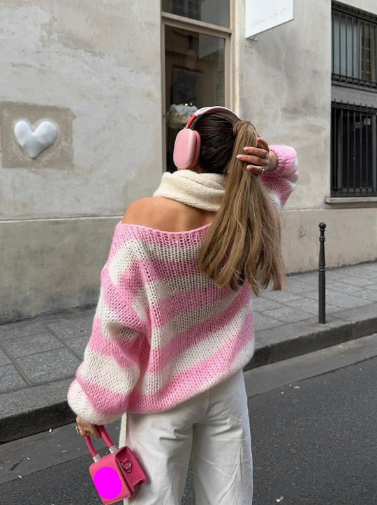 Lena | Women's Striped Knitted Sweater