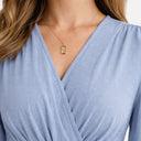 Women’s Pastel V-Neck Midi Dress Fitted Waist Elegant