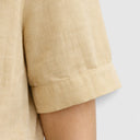 Women’s Linen Cotton Shirt Short Sleeve Casual Summer Top