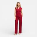 Women’s 2 Piece Pants Suit Sleeveless Top Smart Casual Tailored