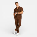 Men’s Summer Outfit Short Sleeve Shirt and Pants Set Lightweight