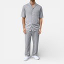 Men’s Summer Two Piece Outfit Short Sleeve Shirt and Pants