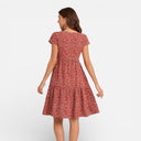 Women’s Flowy Floral Dress Casual Summer Midi Tiered