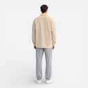 Heren ribfluwelen overhemd met knopen Zacht lente casual pasvorm