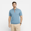 Men’s Ribbed Polo Shirt Lightweight Cotton Summer Classic Fit