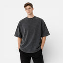 Men’s Oversized Washed Cotton T-Shirt Soft Comfortable Everyday Tee
