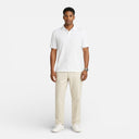 Heren Jacquard Gebreid Poloshirt Ademend Slank Model Casual