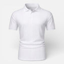 Heren Jacquard Gebreid Poloshirt Ademend Slank Model Casual