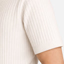 Men’s Ribbed Polo Shirt Premium Viscose Blend Slim Fit