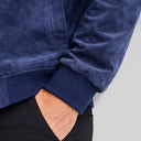 Herren Premium Wildleder-Fliegerjacke Klassische Passform