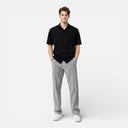 Men’s Waffle Knit Trousers Lightweight Comfort Straight Fit